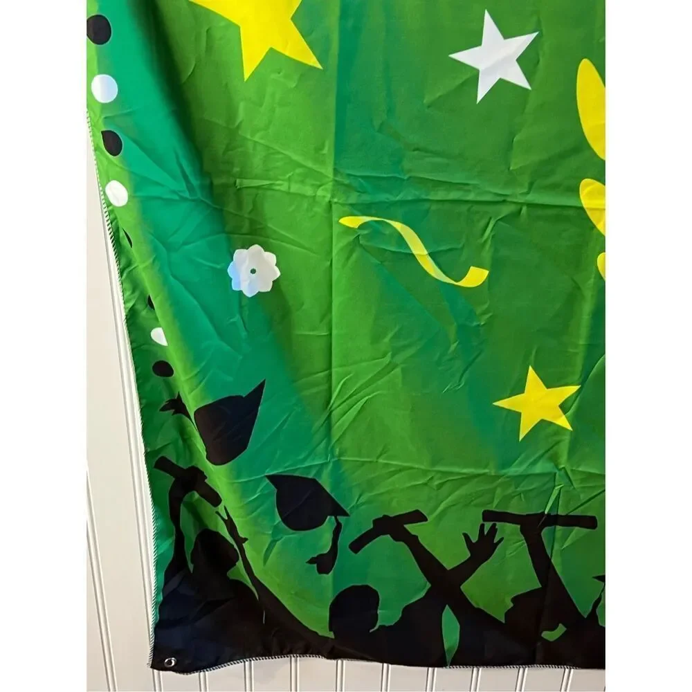 Congratulations Graduate Decorations Party Backdrop Large Banner Green 70X43